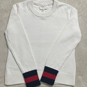 State of Cotton NYC Castine Tipped Cotton Sweater Medium